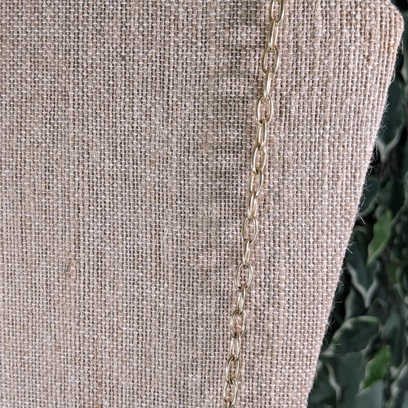 5/$18 Gem Stone Chain Gold Colored Metal Necklace - Picture 5 of 8